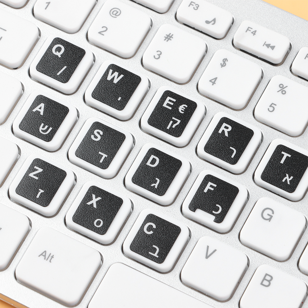 Hebräisch Tastatur Aufkleber Alphabet Layout Tragen-beständig Nicht-slip Brief Tastatur Label Aufkleber Abdeckungen Für Laptop Desktop-Computer