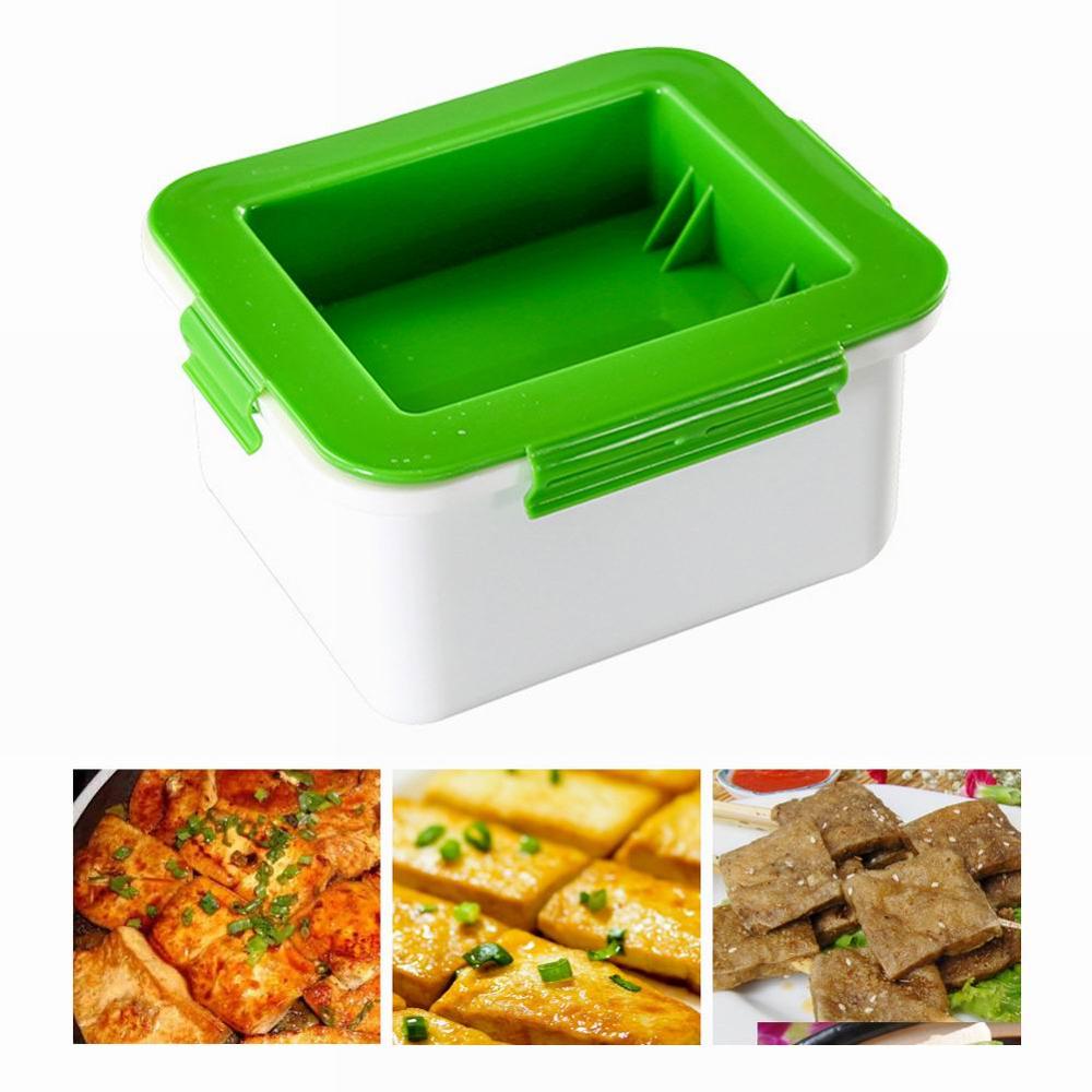 Tofu Pers Tofu Afdruiprek 3-Layer Tofu Pers Ingebouwde Drainage Water Verwijderen Tool Vaatwasser Veilig Thuis keuken Keuken Tool