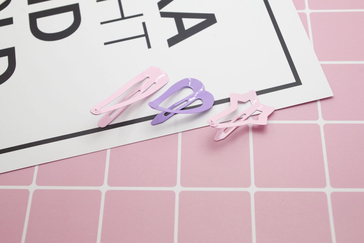 Pinzas de Metal tipo corazón para niña, horquillas para el pelo, accesorios para el cabello, 6 piezas