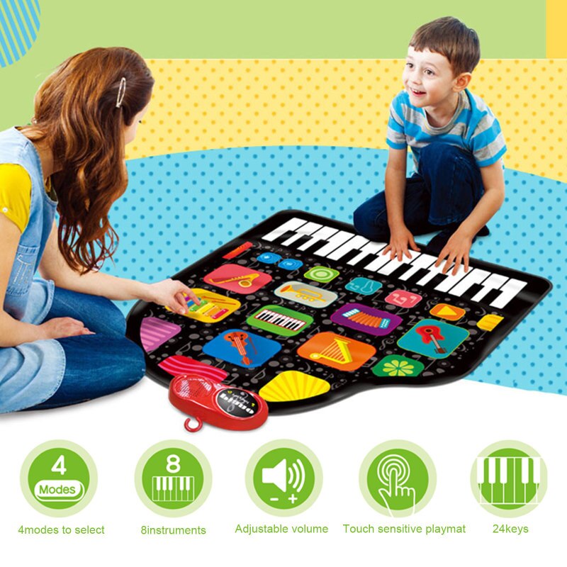 Piano 49 Keys Silicone Portable Foldable Colorful Soft Keyboard Electronic Piano Grand Piano Playmat Pianos Rainbow Key Musical