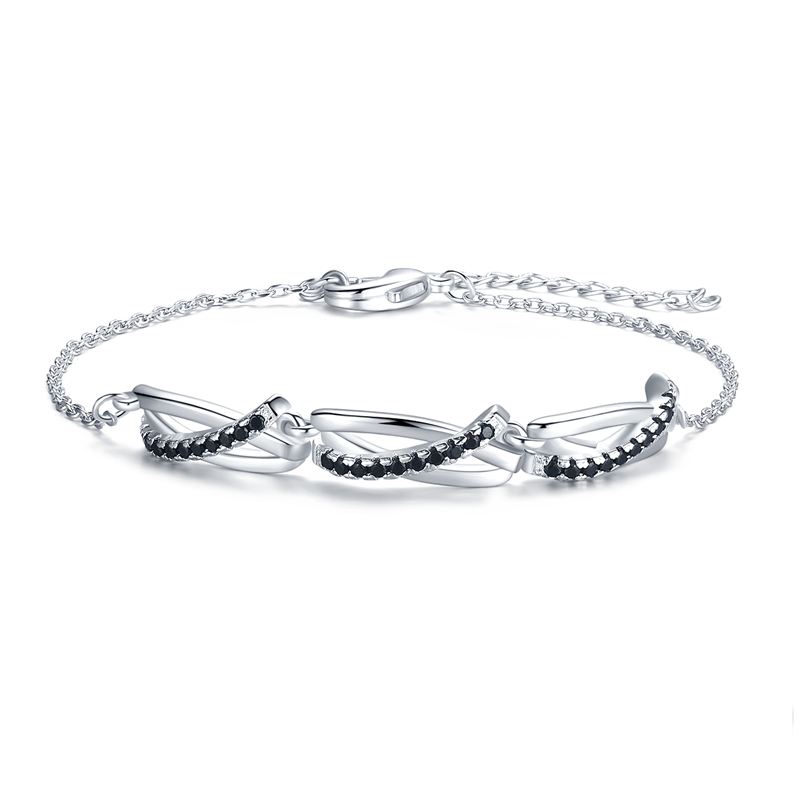 Zwart Awn Zilver Kleur Zilver Charm Armband Vrouwen Bruiloft Sieraden S010: Roest Rood