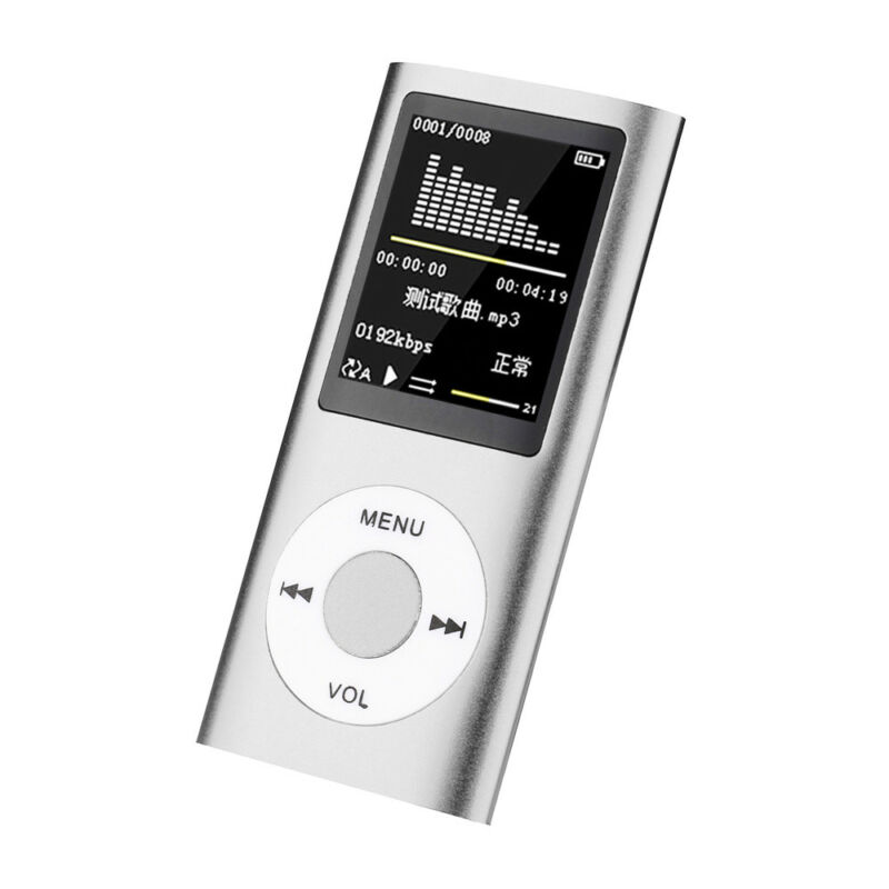 Reproductor de vídeo y música portátil de 1,8 pulgadas LCD MP3 MP4 de estilo IPod, Radio FM, uso estable para cargar Radio FM, música, deporte fotográfico en casa: Plata / add 32GB SD card