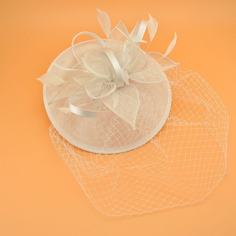 Wedding Bridal Hats bridcage Veil Fascinators headpiece party hair accessories party Hat wedding accessories: White