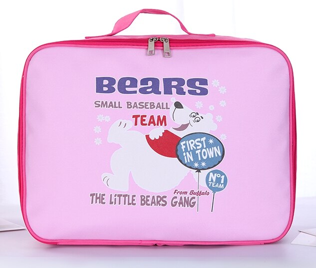 Menos Dezenove dos desenhos animados Multifunction viagem ocasional Mulheres Produtos De Higiene Pessoal Organizador de Armazenamento de bagagem À Prova D' Água Fêmea: pink pola bear