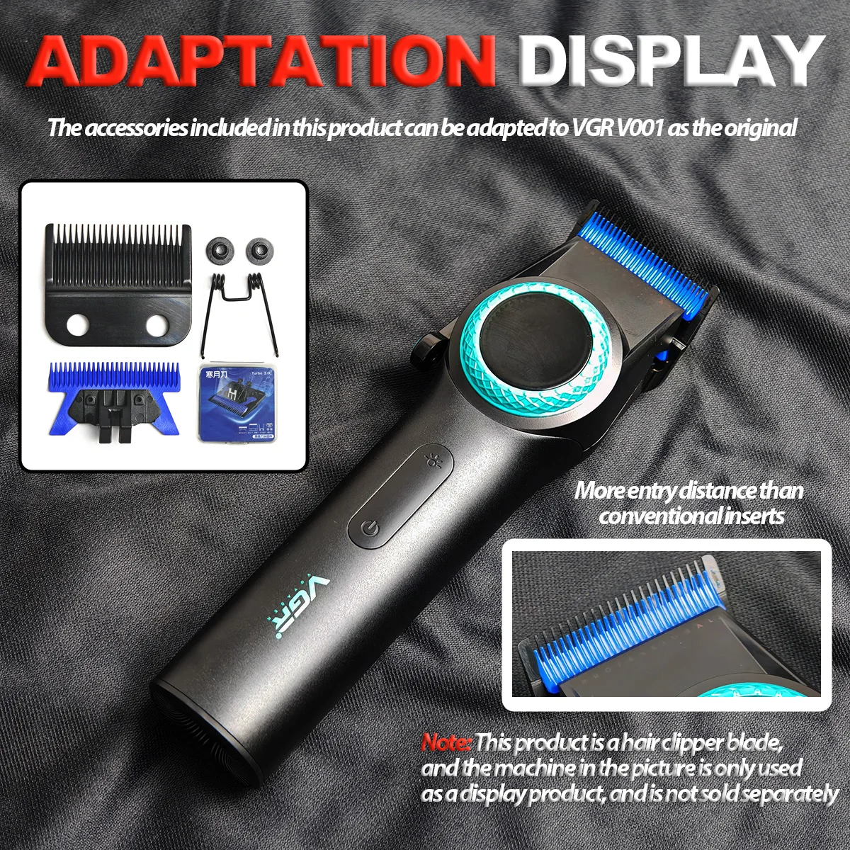 BRDCLIP-cortadora de pelo, cuchilla de repuesto, adaptación de recubrimiento DLC VGR V001 FA1C G28 Wahl Magic, herramienta de salón de barbería