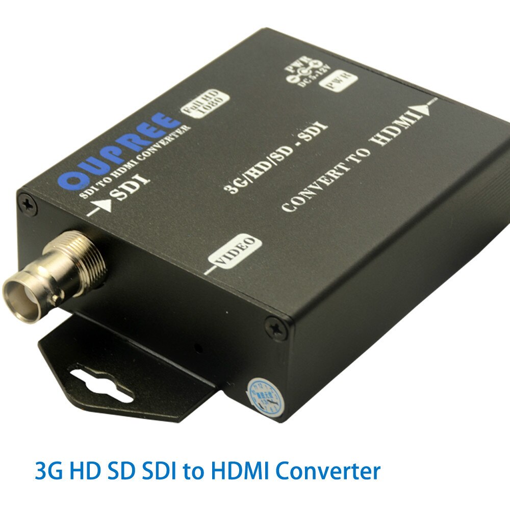 3G HD SD SDI to HDMI Converter Box with audio, Max supports 1080P @ 60Hz HDMI Signals FULL HDMI SDI converter