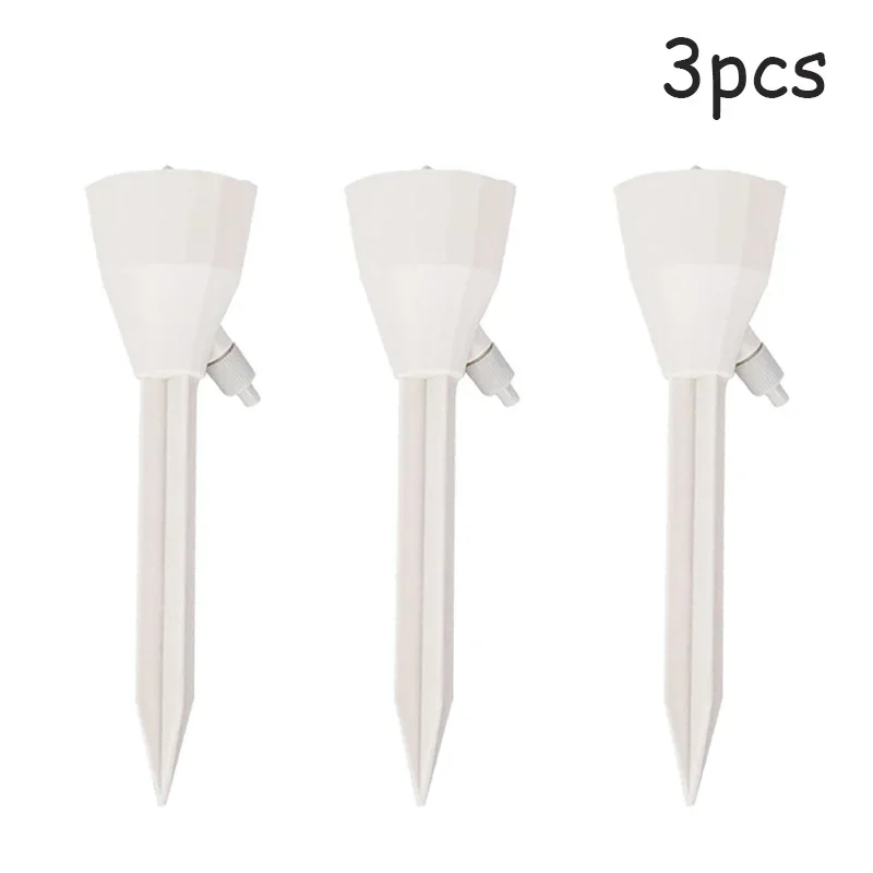 3 pezzi accessori per vasi da fiori per piante gocciolatore gadget per irrigazione automatica a goccia da giardino forniture per punte per irrigazione automatica verde/rosa/bianco: bianca