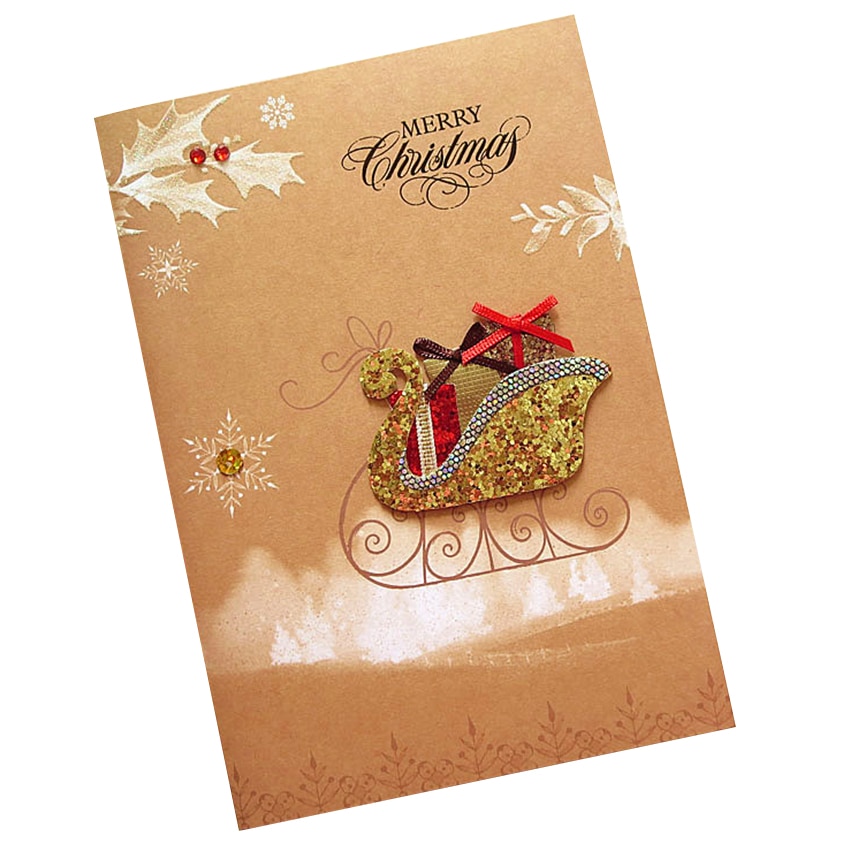 Cartes de vœux faites à la main | Pop-Up en 3D, cartes de vœux aléatoires multi-styles joyeux noël