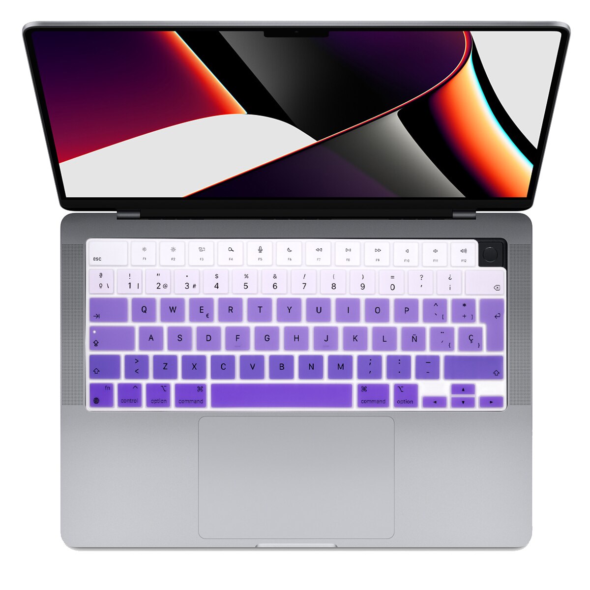 Farve silikone spansk/chile tastatur skin cover til macbook pro 14 a2442 m1 chip pro 16 m1 max  a2485 tastatur cover