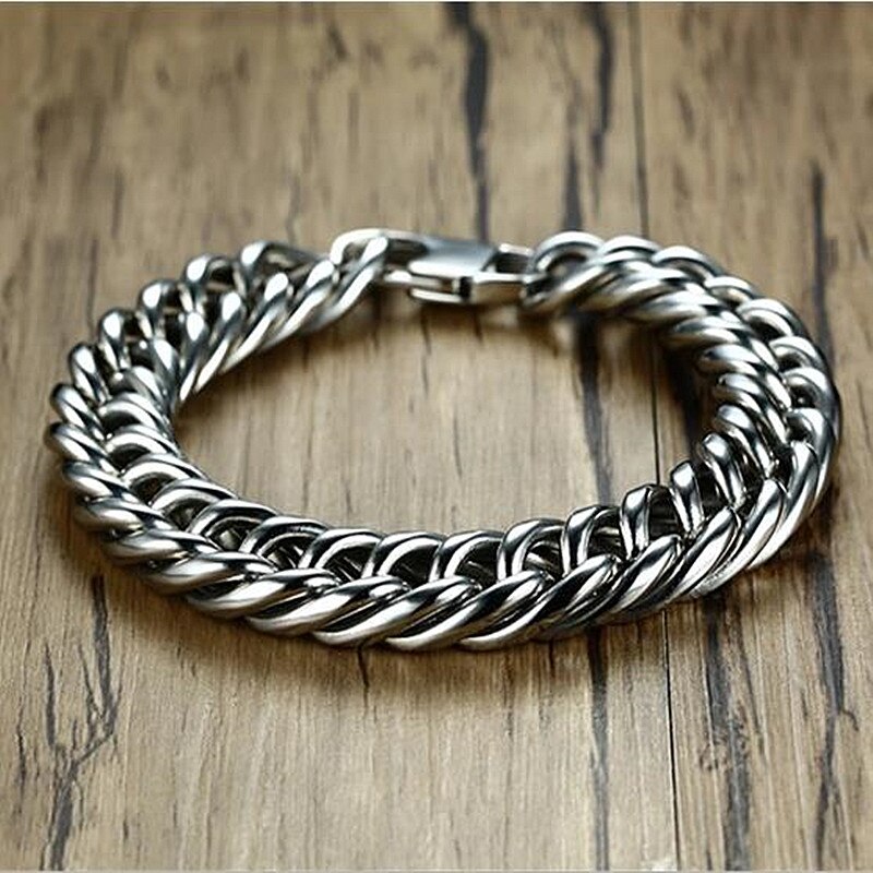 HNSP 10MM stainless steel Link chain bracelet for men male