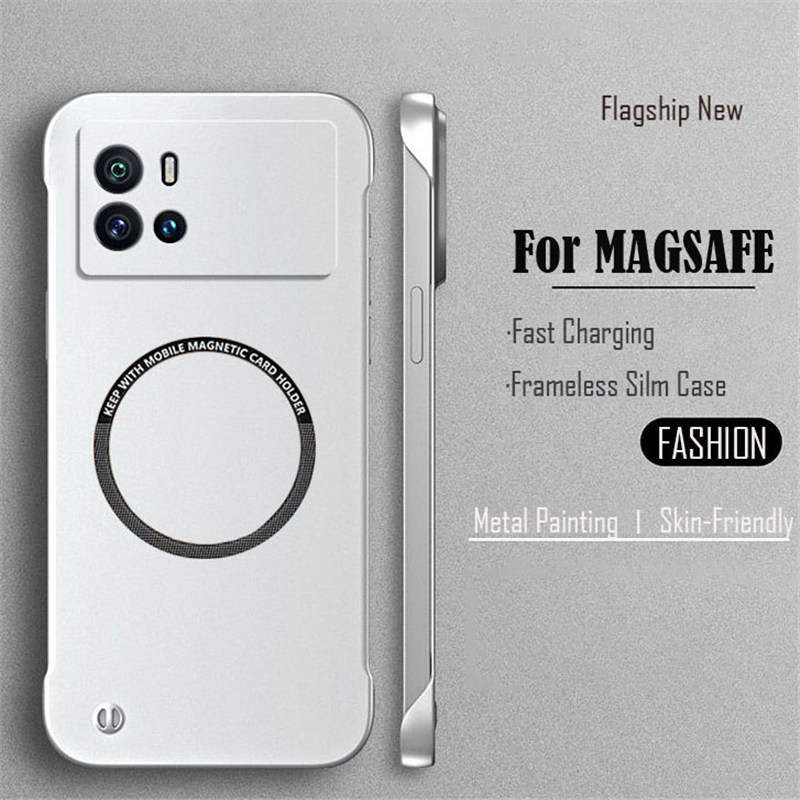 Ultra Thin Frameless Magnetic Case For Magsafe Realme GT NEO 3 3T 2 Pro GT Master Hard PC Shockproof Matte Phone Cover