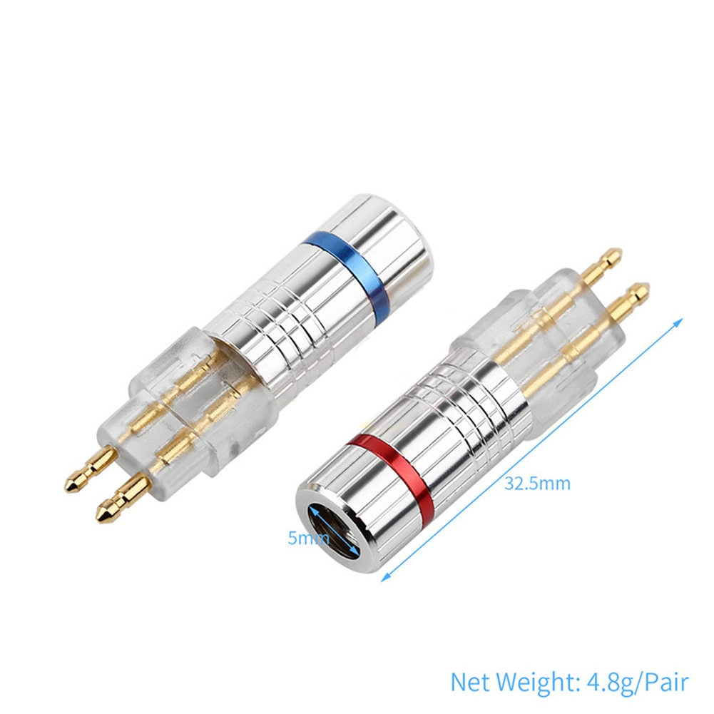 2Pcs Earphone Cable Pin Plug Connector for Sennheiser HD650 HD600 HD580 HD25 Replacement Easy to Use computer accessories