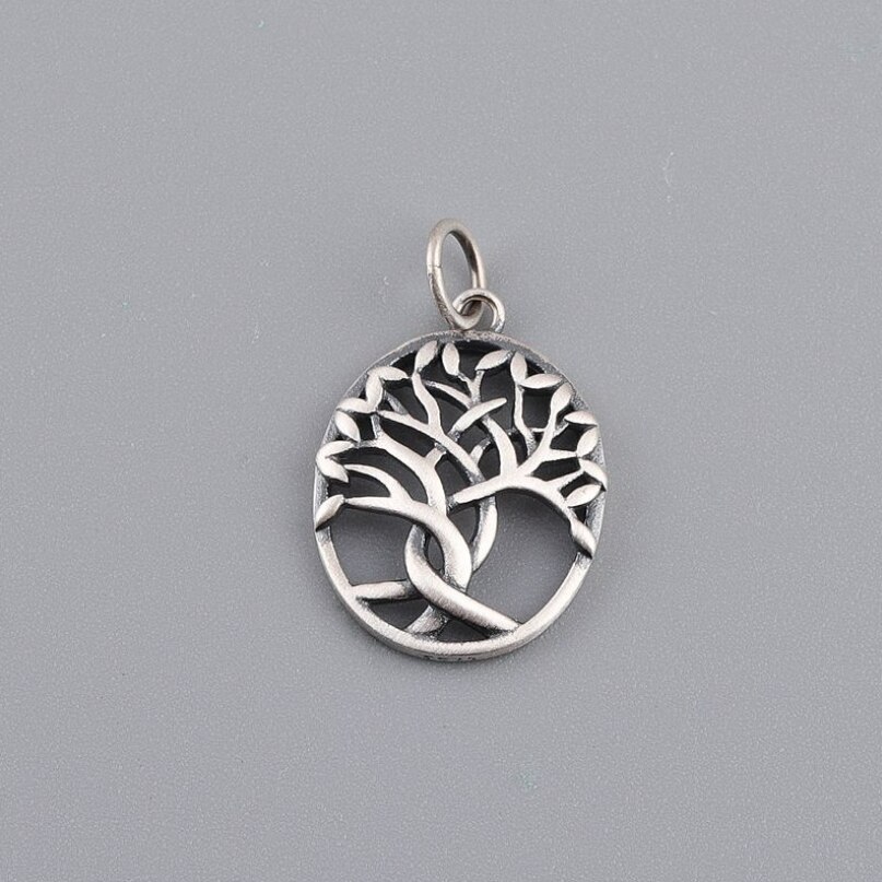 Echte Zilveren Originele Handgemaakte Life Tree Hanger Man Vrouw S925 Sterling Thai Zilveren Klassieke Gesneden Kleine Boom Hanger Sieraden