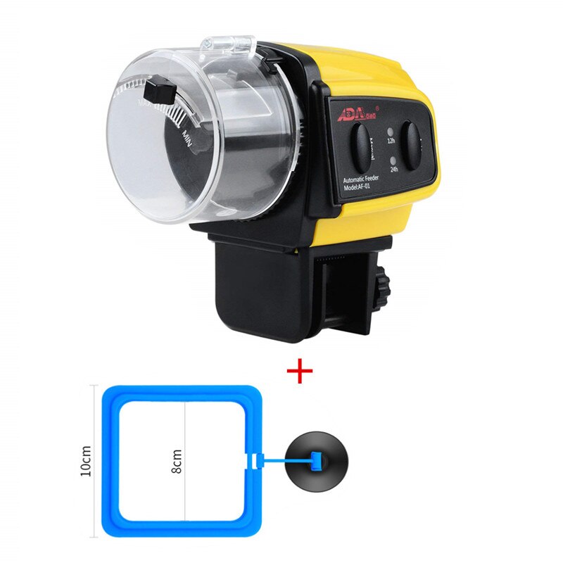 Portable Intelligent Automatic Fish Feeder Large Capacity Aquarium Fish Bowl Electrical Timer Feeder Food Feeding Tool: AF-01 set 2