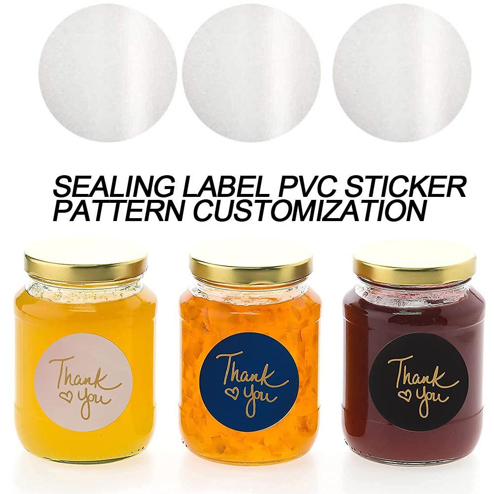 100Pcs White Paper Stickers Round Blank Handmade Sticker Adhesive DIY Labels Package Envelope Sealing Sticker Stationery