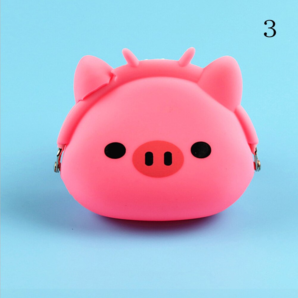 Coin Purse Mini Silicone Animal Small Coin Purse Lady Key Bag Purse Children Prize Package Bluetooth earphone bags: 3