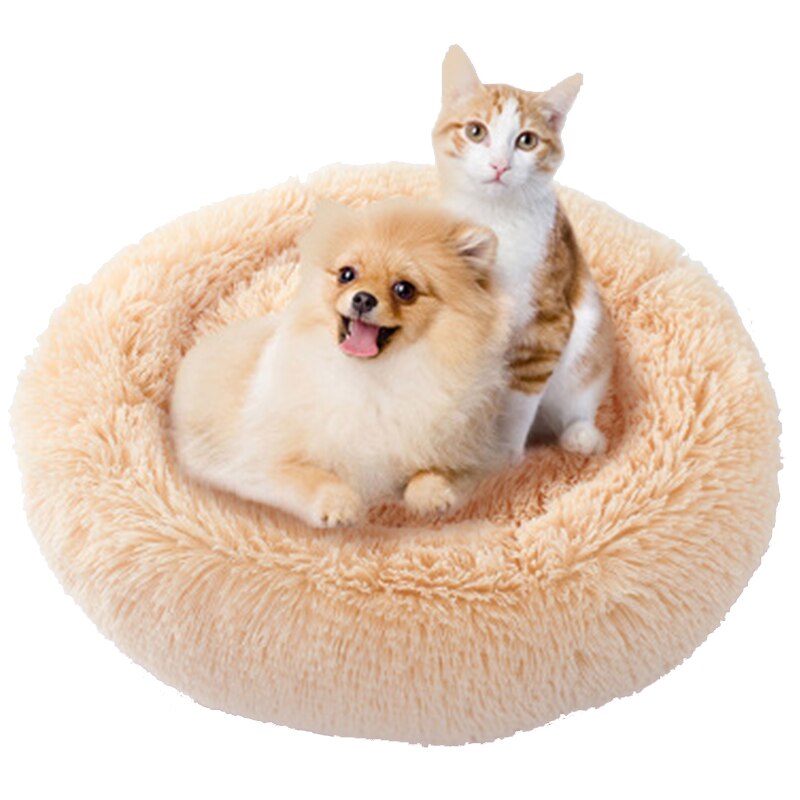 Pluche Huisdieren Ronde Hond Bed Matten Puppy Small Medium Honden Warm Chaise Longue Slapen Mand Hond Kat Ademend Kussen bedden