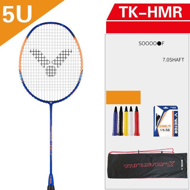 Original Super Light 5U 6U Victor TK-HMR TK-HMRL Badminton Racquet sword Badminton Racket 100% carbon With Free Grip: TK-HMR