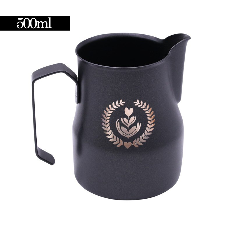 350/500/700ml Koffie Melk Opschuimen Jug Teflon Oppervlak Grote Buik Barista Pitcher Mok Roestvrij Staal Melk jug Voor WBC Concurrentie: 5