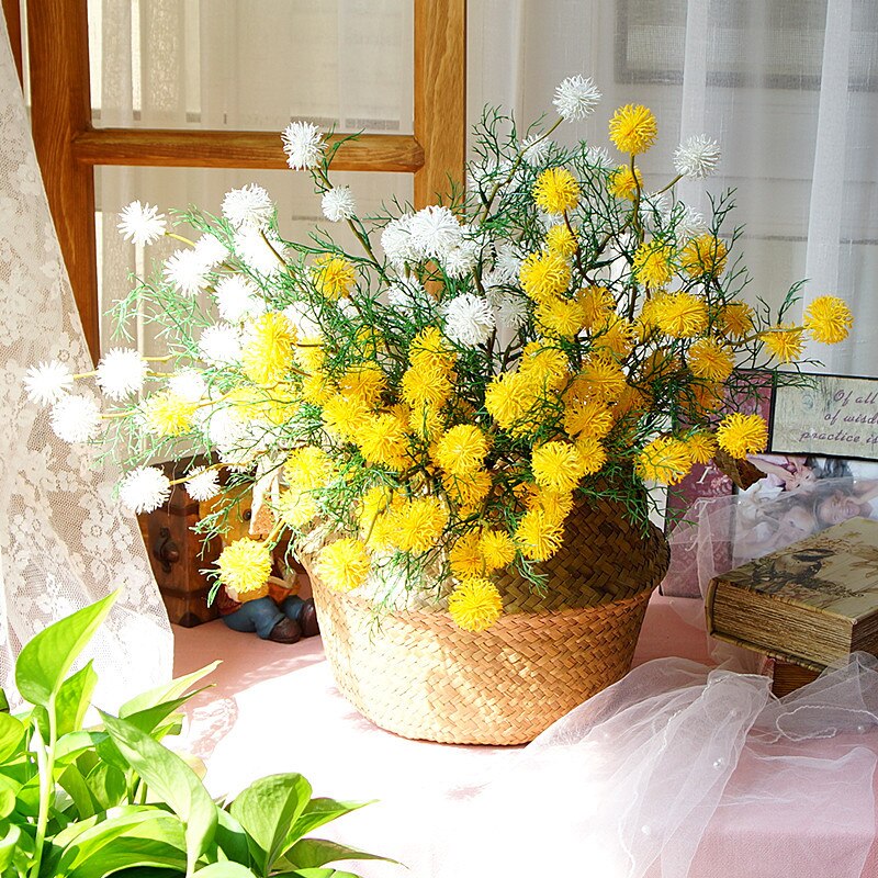Kunstige tidsel blomster imiteret plastik efterår planter glitch sprays centerpiece indretning bryllup valentinsdag hjem dekoration