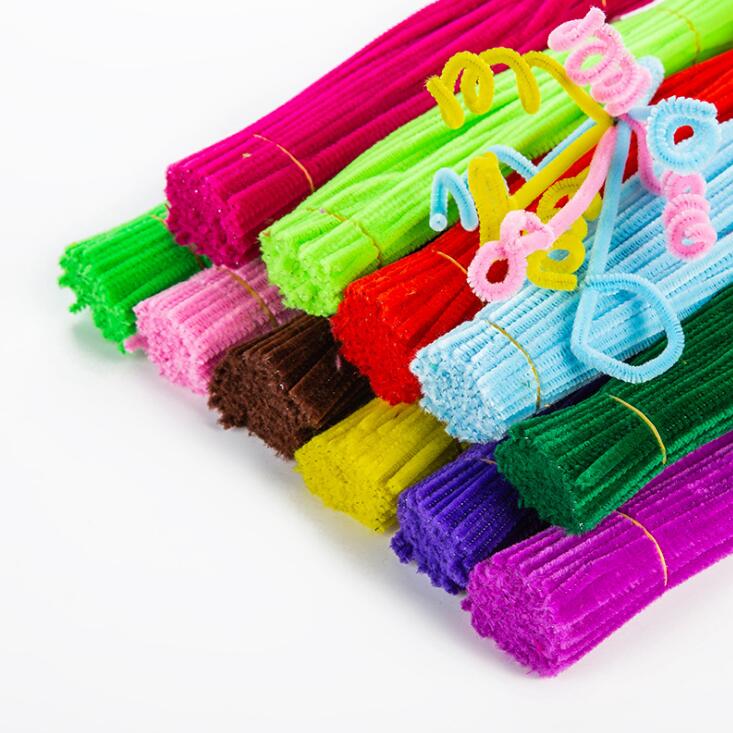 Pluche Stok/Pompoms Regenboog Kleuren Shilly-Stok Educatief Diy Speelgoed Handgemaakte Ambachtelijke Kunst Creativiteit Devoloping Speelgoed Gyh