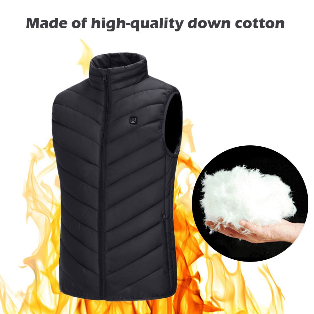 Elektrische Verwarmde Vest Mannen Vrouwen Verwarming Vest Thermische Warme Kleding Usb Verwarmde Outdoor Vest Winter Verwarmde Jas