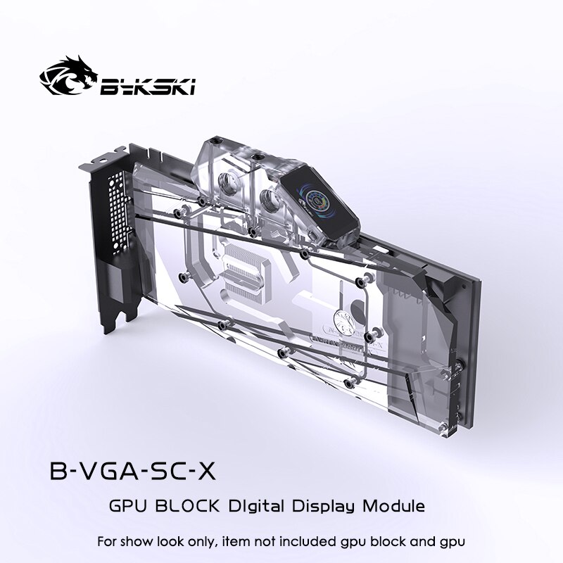 Bykski b-vga-sc-x gpu-blokforbindelsesmodul med temperaturvisning