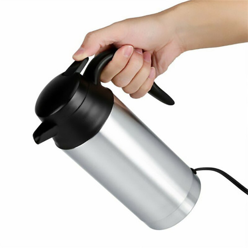 750ml 12/24V Zilver Huishoudelijke Auto Pot Boiler Universele Rvs Verwarming Mok Elektrische Reiswaterkoker