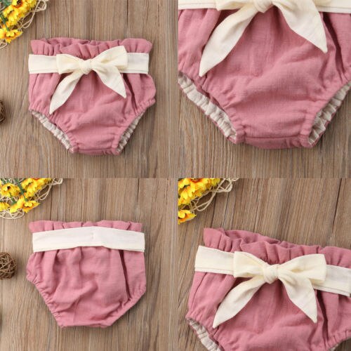 Diaper Covers with Ruffles for Baby Girl Cotton Bloomers Toddler Shorts PP Pants Nappy Diaper Covers