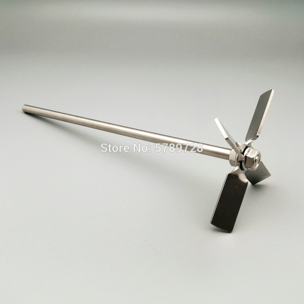 1set,DIA 40mm to 100mm,Lab 304 stainless steel Four-bladed propeller with stirring rod,Stir the material upward when stirring