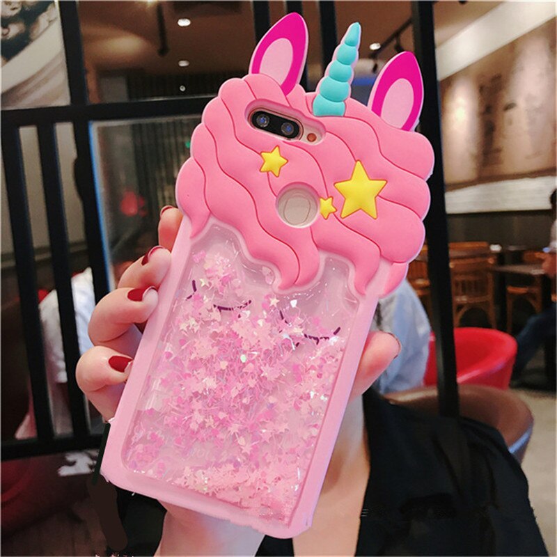 3D Silicon quicksand unicorn Cartoon Case For Xiaomi Redmi 4A 4X Case redmi note 4 4X Note 5A pro cover fundas mi 5X A2 Case: For Xiaomi Mi A1