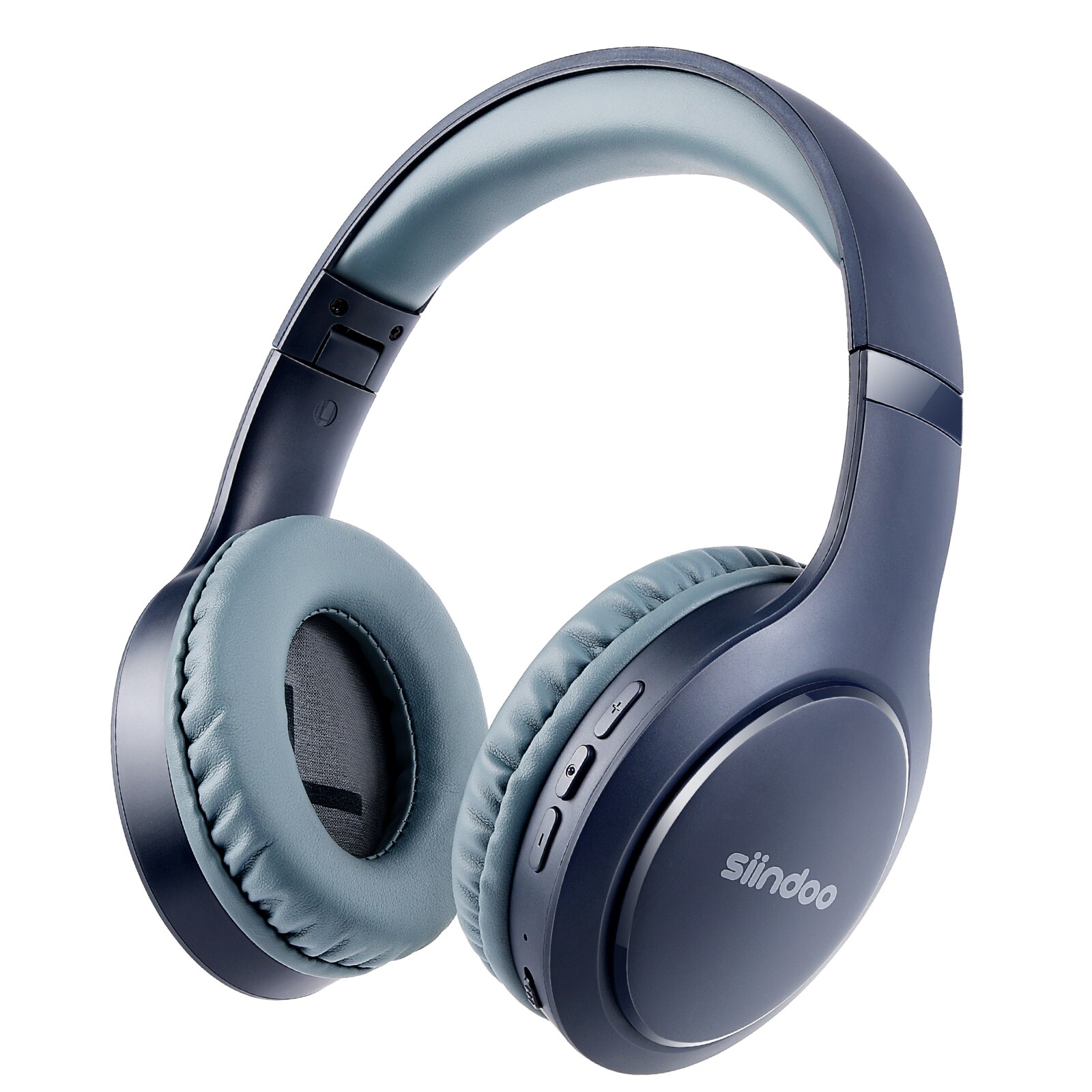 Siindoo JH919 auriculares inalámbricos Bluetooth auriculares estéreo plegables micrófono de reducción de ruido Supergraves para ordenador portátil PC TV: Azul marino