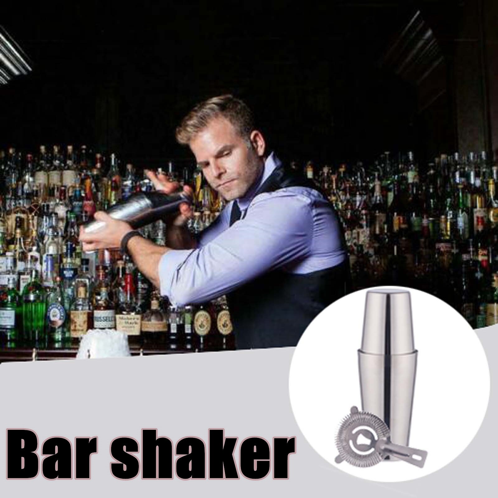 Boston Shaker 750/600/450Ml Rvs Cocktail Shaker Barman Tool Cocktail Boston Shaker Bar Accessoires