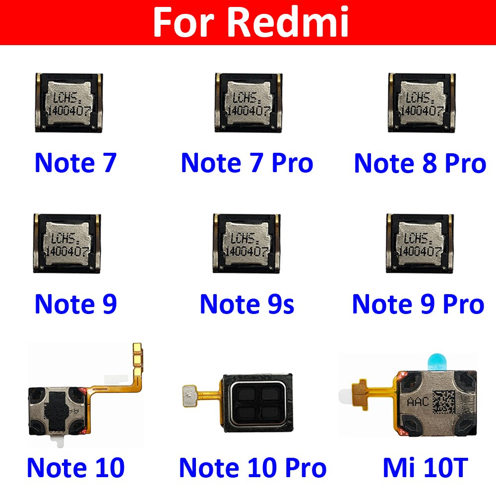Haut-parleur pour écouteurs Xiaomi Mi 10T Redmi Note 7 8 9 Pro 9S Note 10 Pro, oreillettes, récepteur supérieur,
