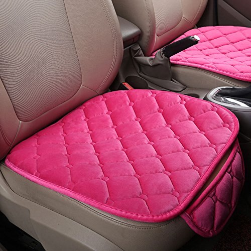 Solid Universal Soft Car Seat Cushion Padded Massage Van Vehicle Interior Protector: Rose Red