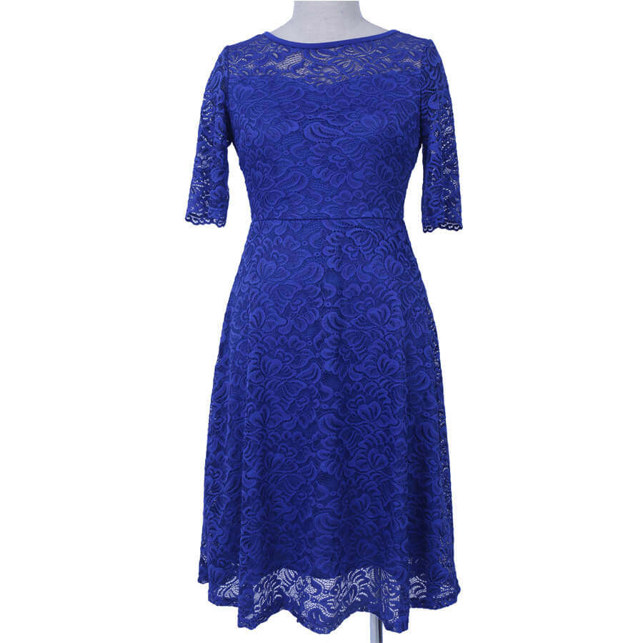 Vintage Party Dress Lace Half Sleeve Dress Women Plus Size Dress Dress