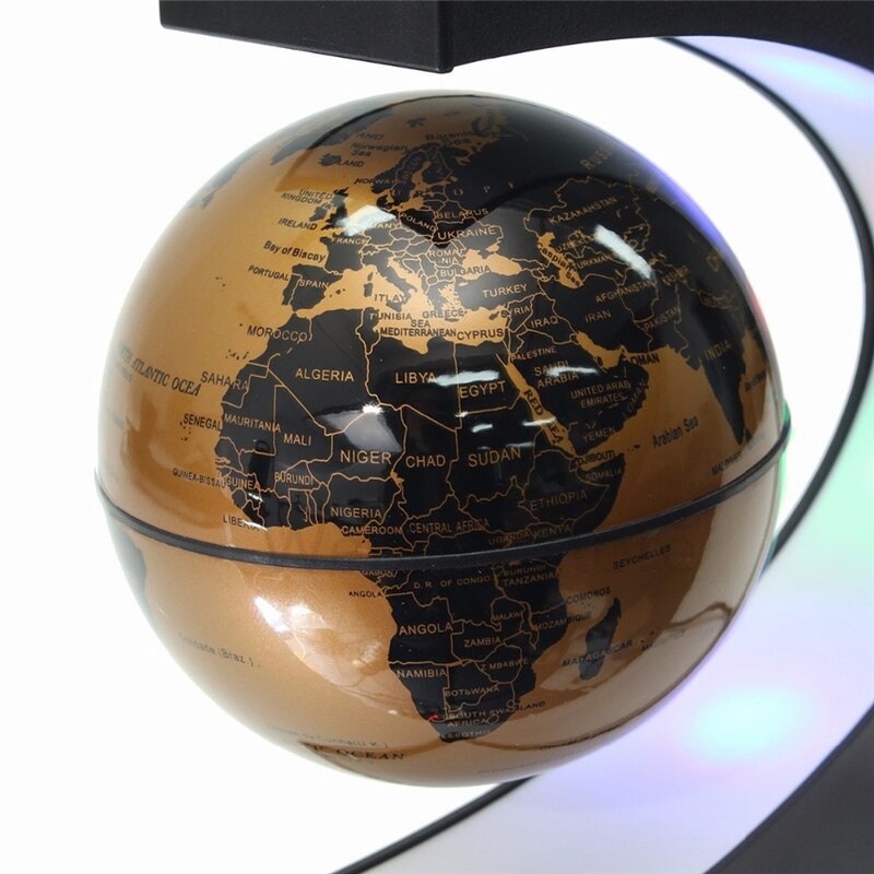 Globo de levitación magnética, suministros escolares, mapa del mundo, Bola de luces LED, iluminación colorida, decoración del hogar, oficina, luces
