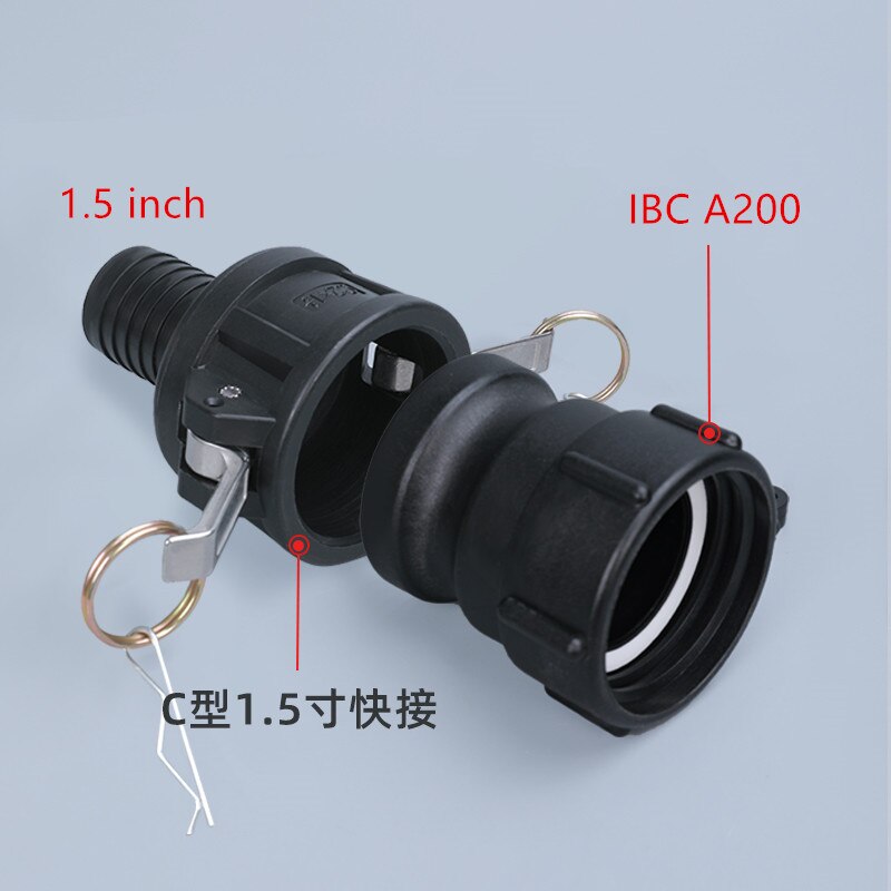 Thicken IBC water tank adapter Valve connector IBC A200 &amp; plastic Camlock Combination Pack: 1.5 inch