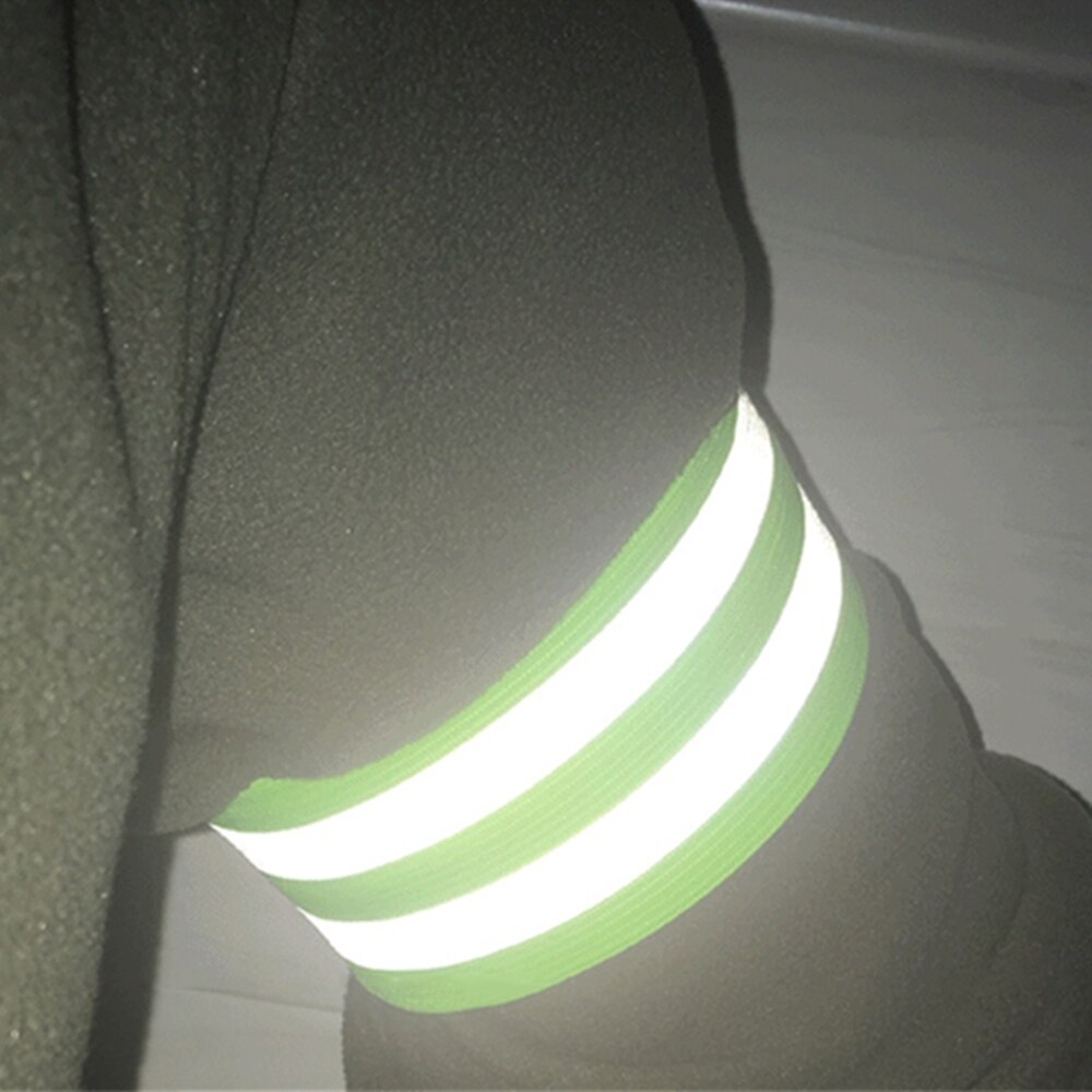 Bandas reflectantes, brazalete elástico, correas de pierna y tobillo, cintas de seguridad reflectantes, cintas de correa para correr de noche caminar ciclismo