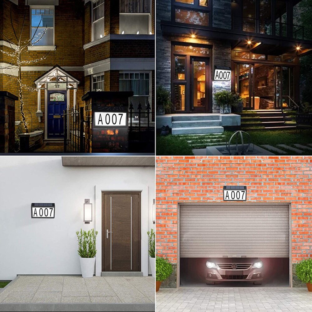 Solar Powered Waterproof House Number Light 10LED Address Sign Outdoor Lamp