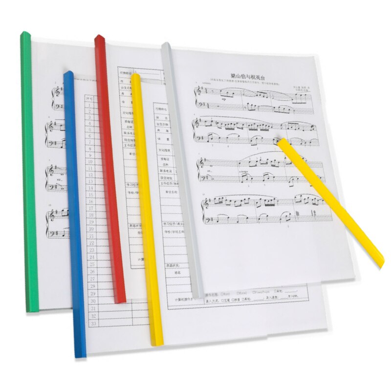 Trombone Transparent pour dossiers A4, 10 pièces/lot, couverture de rapport, étanche, pour contrat d&#39;affaires, fournitures de bureau, dossiers de présentation