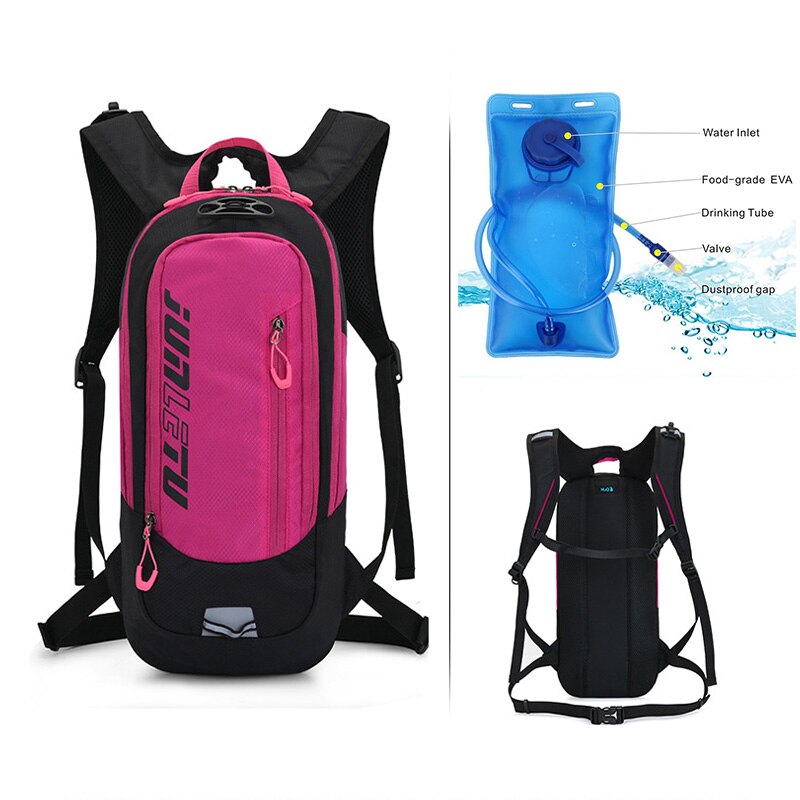 JUNLETU 20L Cycling MTB Backpack /Nylon Fabric/ Night Reflrctive/ Cycling Hydration / Outdoor Camping Hiking Treking Rucksack: D-with water bag