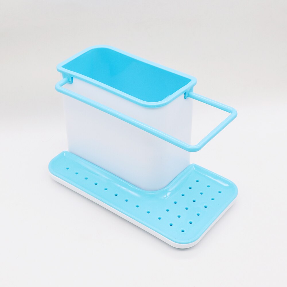 Plastic Racks Organizer Caddy Storage Kitchen Sink Utensils Holders Drainer Integrated Drainer Good Kitchen Tool: Blue