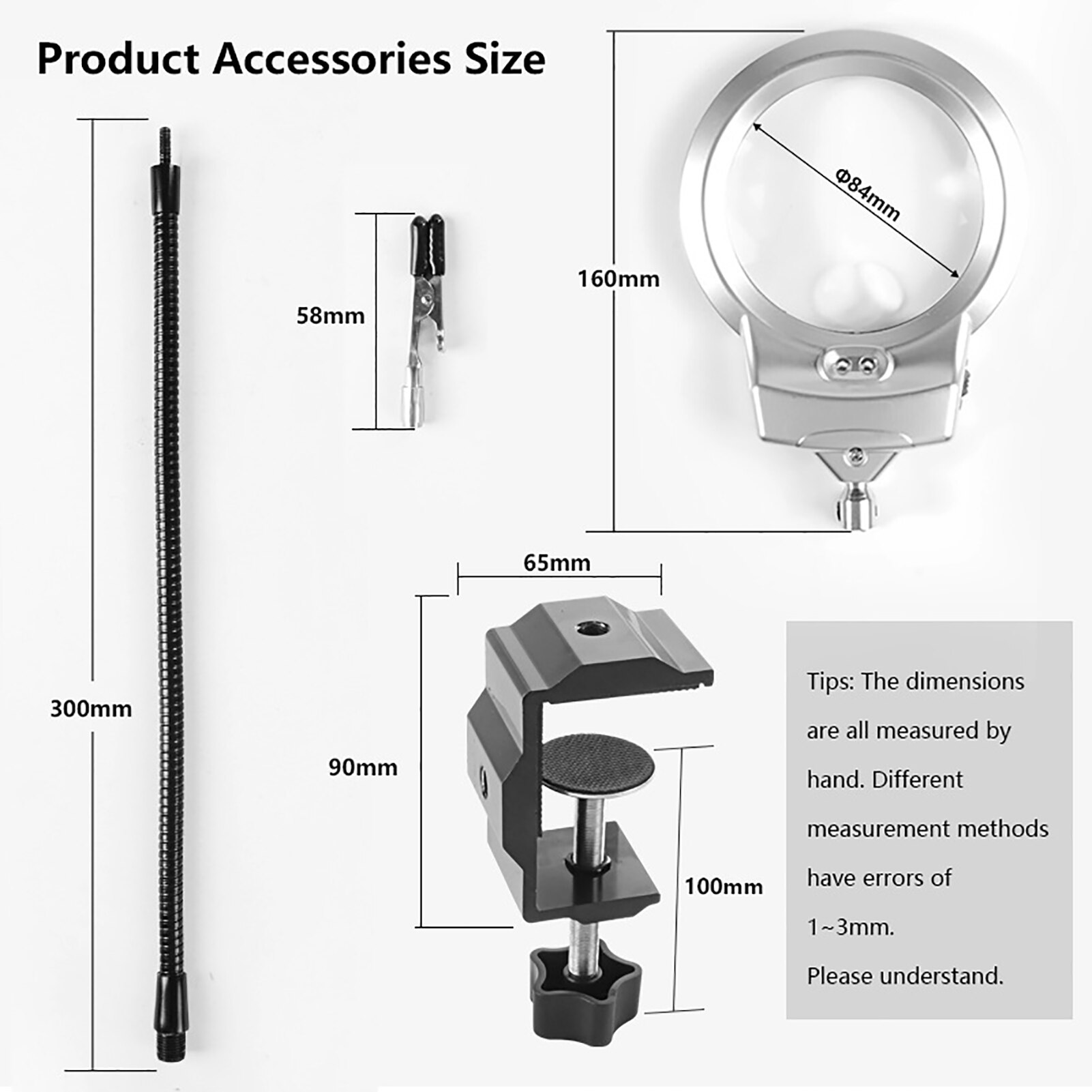 Handskit Soldering Stand Holder Third Hand Tool Soldering Stand With Magnifying Glass Soldering Stand Clip Welding Tools