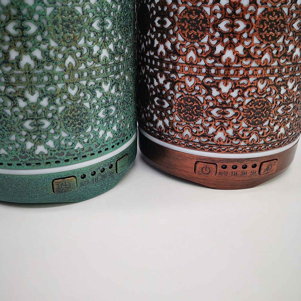 Ätherisches Öl Diffusor Metall Ultraschall Difusor Kühlen Nebel-luftbefeuchter LED Licht Ruhig Abgeschaltet Nano Bronze Farbe 250ml