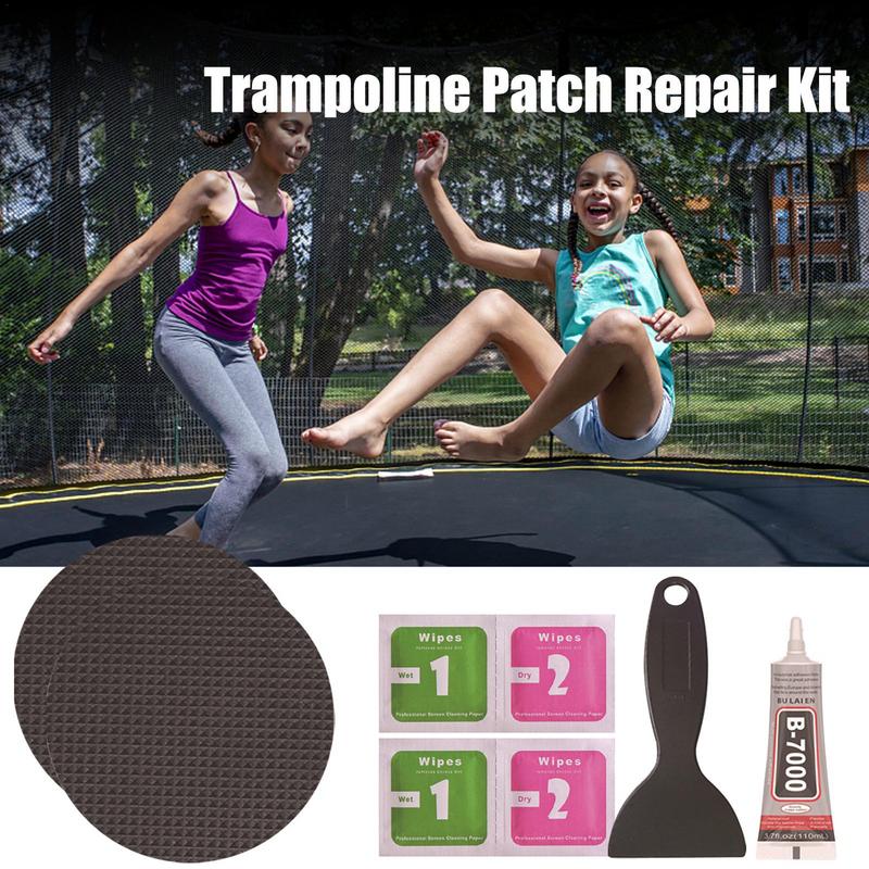 Trampoline Patch Repair Kit 4 Inch Round Tent Trampoline Waterproof Patch Fixing Kit Repair Trampoline Mat Patch Complete Set