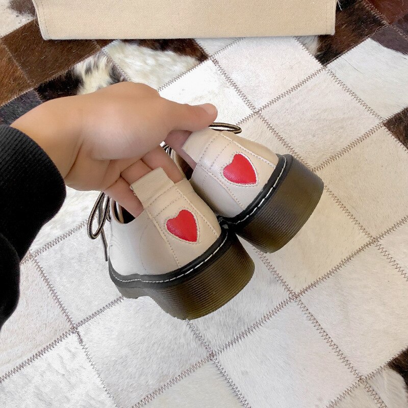 Natascha kvinde flats oxford sko dame mærke sneakers kvinder snøre flade tykbundede platform loafers rund tå casual pu