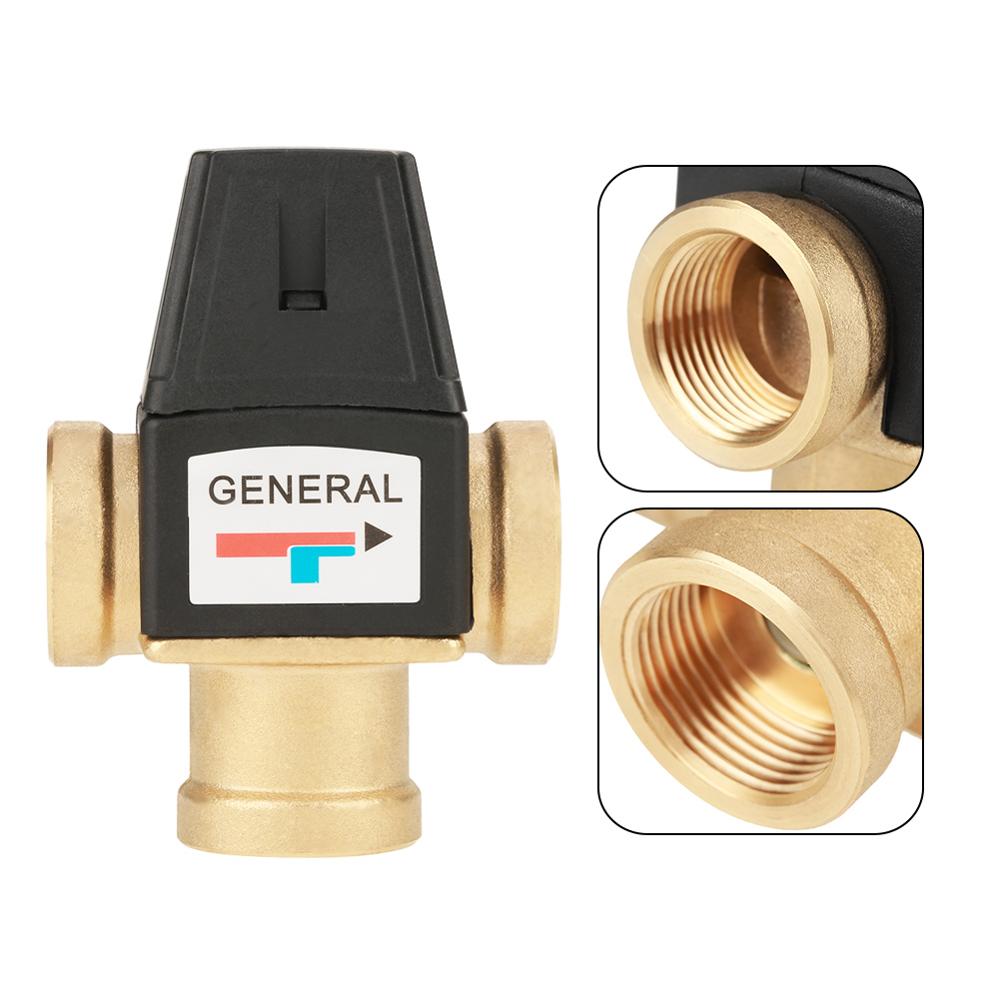 Vanne de mélange thermostatique en laiton 3 voies DN20, filetage femelle, pour chauffe-eau solaire, 1,6 mpa, accessoire d'outils