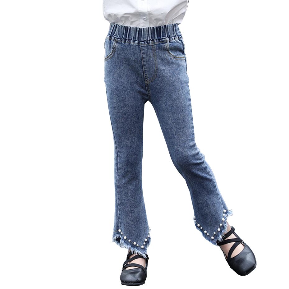 Filles jean perle décoration enfants jean pour filles Jeans décontractés pour enfants adolescents vêtements pour enfants 6 8 10 12 14