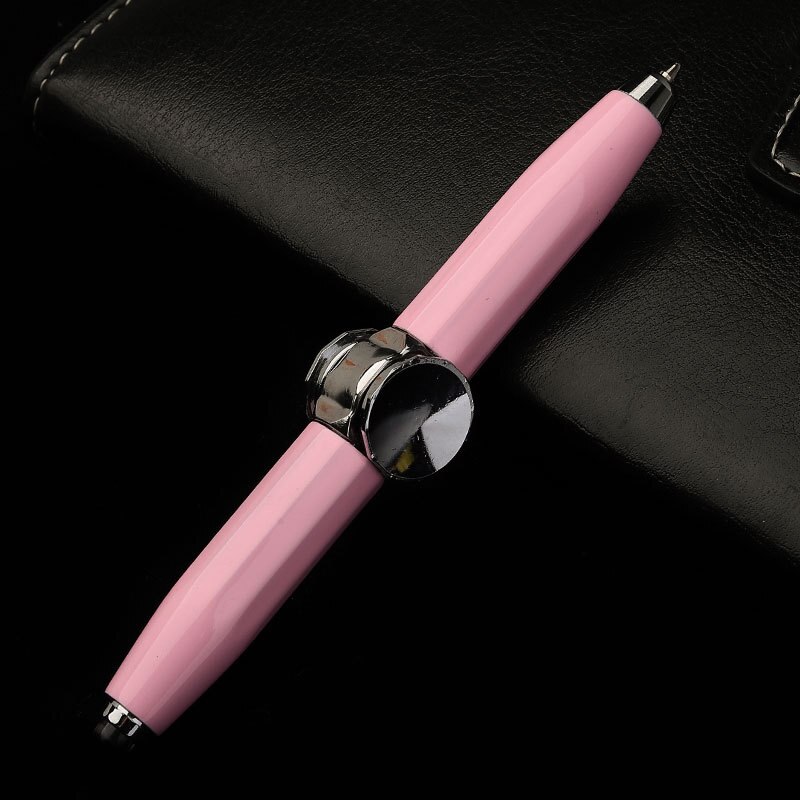 Fidget Spinner Toy kulkowe długopisy wielofunkcyjne EDC antystresowy Relief Metal Shell dzieci dorosłych Stress Relief metalowe pisanie długopisy: pink